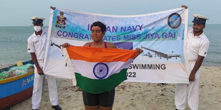 13-Year-Old Autistic Girl, Swims Across Palk Strait, Sets New World Record