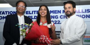 Anurag Thakur Felicitates Boxing World Championship And Archery World Cup Teams-3