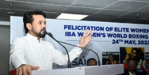 Anurag Thakur Felicitates Boxing World Championship And Archery World Cup Teams-6