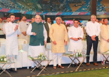 Union Home Minister Amit Shah unveiled the anthem and mascot for the 36th National Games at the EKA Arena, TransStadia in Ahmedabad. Gujarat CM Bhupendra Patel and Union Sports Minister Anurag Thakur also graced the event.