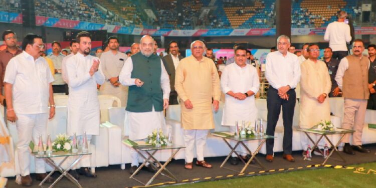 Union Home Minister Amit Shah unveiled the anthem and mascot for the 36th National Games at the EKA Arena, TransStadia in Ahmedabad. Gujarat CM Bhupendra Patel and Union Sports Minister Anurag Thakur also graced the event.