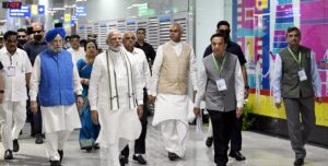 PM at the Gandhinagar Station, in Gujarat