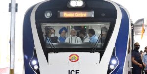 PM takes a ride in Vande Bharat Express at Gandhinagar Station, in Gujarat