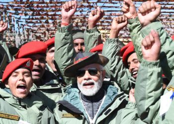 PM celebrates Diwali with Armed Forces, in Kargil on October 24, 2022.