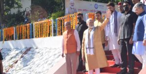 PM Narendra Modi at flagging off ceremony of Vande Bharat Express at Una.