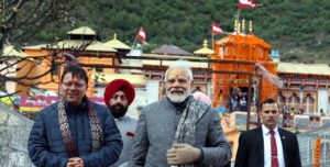 PM Narendra Modi at Shri Badrinath Temple, in Uttarakhand on October 21, 2022.
