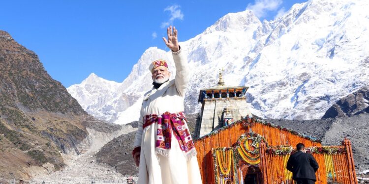 PM Narendra Modi at Shri Kedarnath Temple, in Uttarakhand on October 21, 2022.