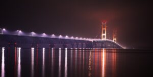 9 Most Beautiful Sea Bridges Around The World_ Mackinac Bridge, Michigan, USA