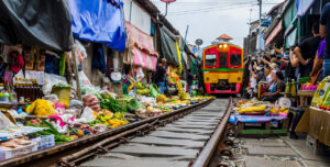 5 of the World's Most Unique Railway Routes_Maeklong Market Railway_Thailand